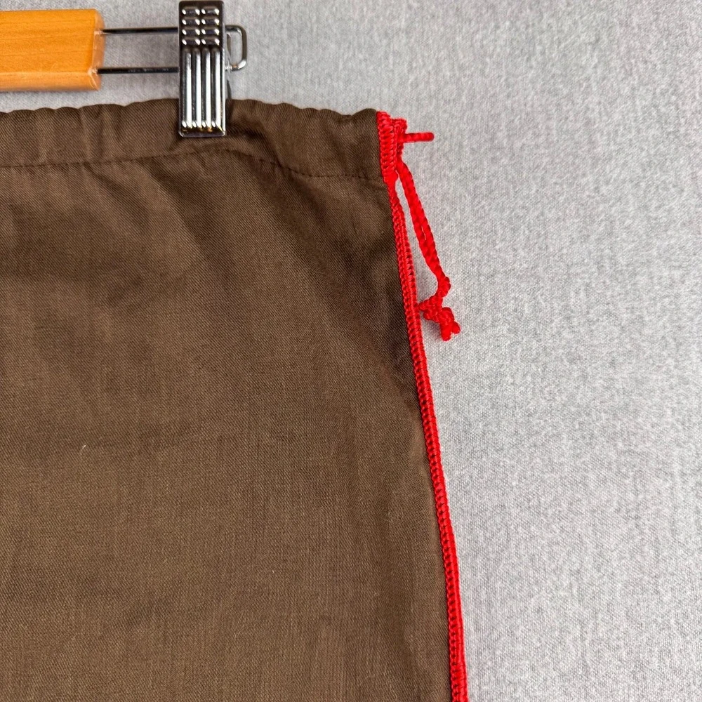 Coach Dust Bag Brown Drawstring Storage Pouch Red Trim 19 x 14.75 Large